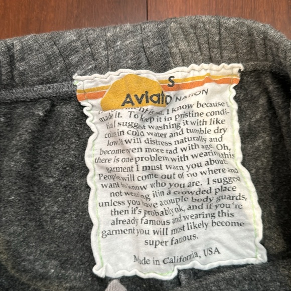 Aviator Nation Grey and Black Lightning Bolt Sweatpants - Picture 3 of 6